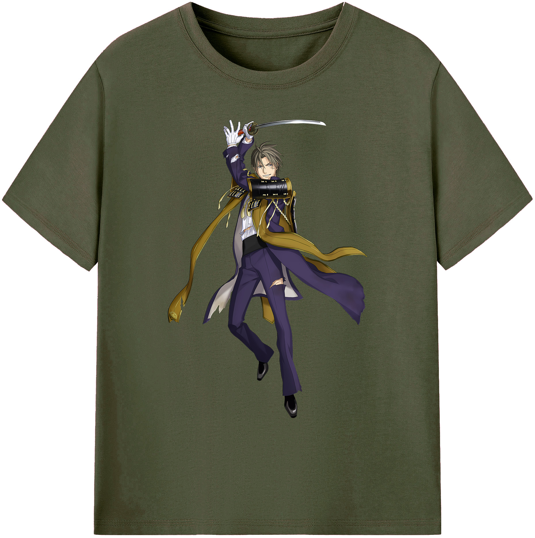 （画像用） 刀剣乱舞 Touken Ranbu 綿100％ メンズ半袖Tシャツ｜肌触りやわらか＆通気性